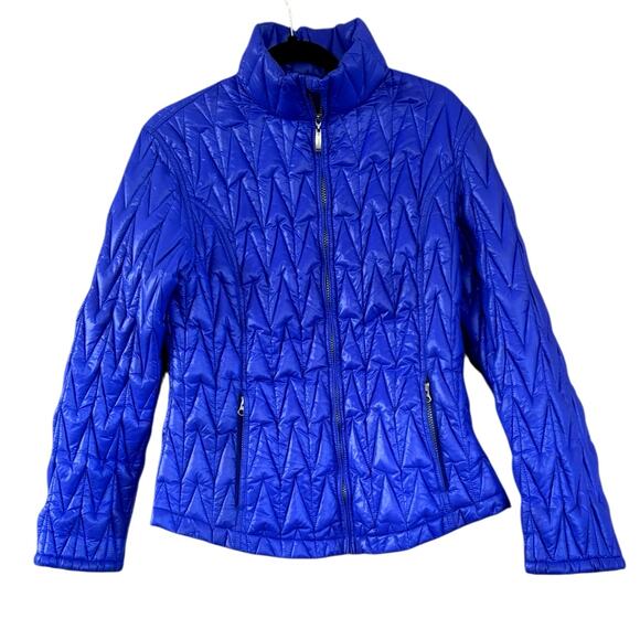 Skea Ltd Cobalt Blue Goose Down Packable Puffer Jacket Womens 12 Winter Ski Coat - Picture 2 of 13